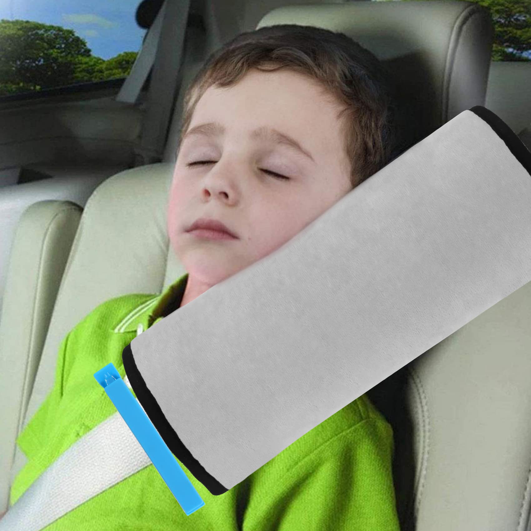 Seat Belt Pillow for Kids,Seat Belt Cushion,Toddler Seatbelt Pillow,Seatbelt Covers for Adults Children,Universal Travel Kids Car Pillow,Auto Car Seat Strap Shoulder Pads Protector Head Neck Support