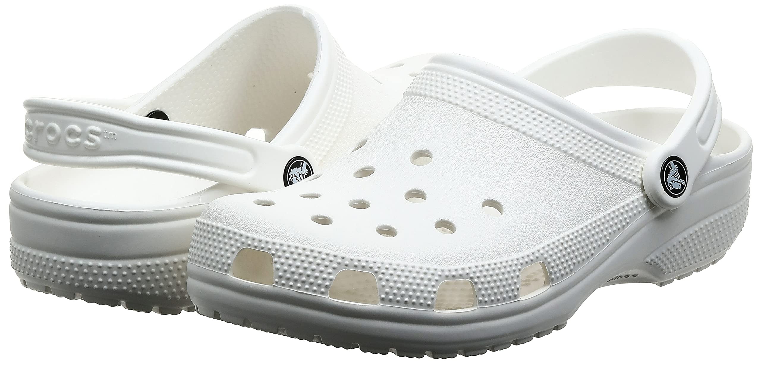Crocs Unisex Adults Classic Clog Shower Beach Lightweight Water Shoes - White - M11