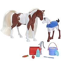 DreamWorks Spirit Riding Free Feed & Nuzzle Horse Set (11-pieces), Kids Toys for Ages 3 Up by Just Play