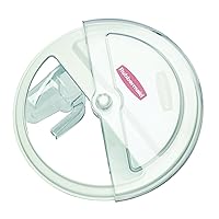 Rubbermaid Commercial Products ProSave Sliding Lid with 3 Cup Scoop, 32/64 Gallon Capacity, Clear, Compatible with Rubbermaid BRUTE Trash Can