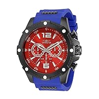 Invicta Men's I-Force 50mm Stainless Steel, Silicone Quartz Watch, Black (Model: 34020)