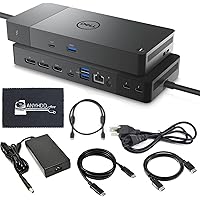 Dell Thunderbolt Dock WD22TB4 Bundle with 180W Power Adapter 1 Year Warranty - USB-C, HDMI, Dual DisplayPort with HDMI Cable + DisplayPort Cable + USB-C Cable (Dell Dock WD22TB4 - New)