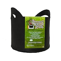 Smart Pots 7-Gallon Smart Pot Soft-Sided Container, Black with Cut handles