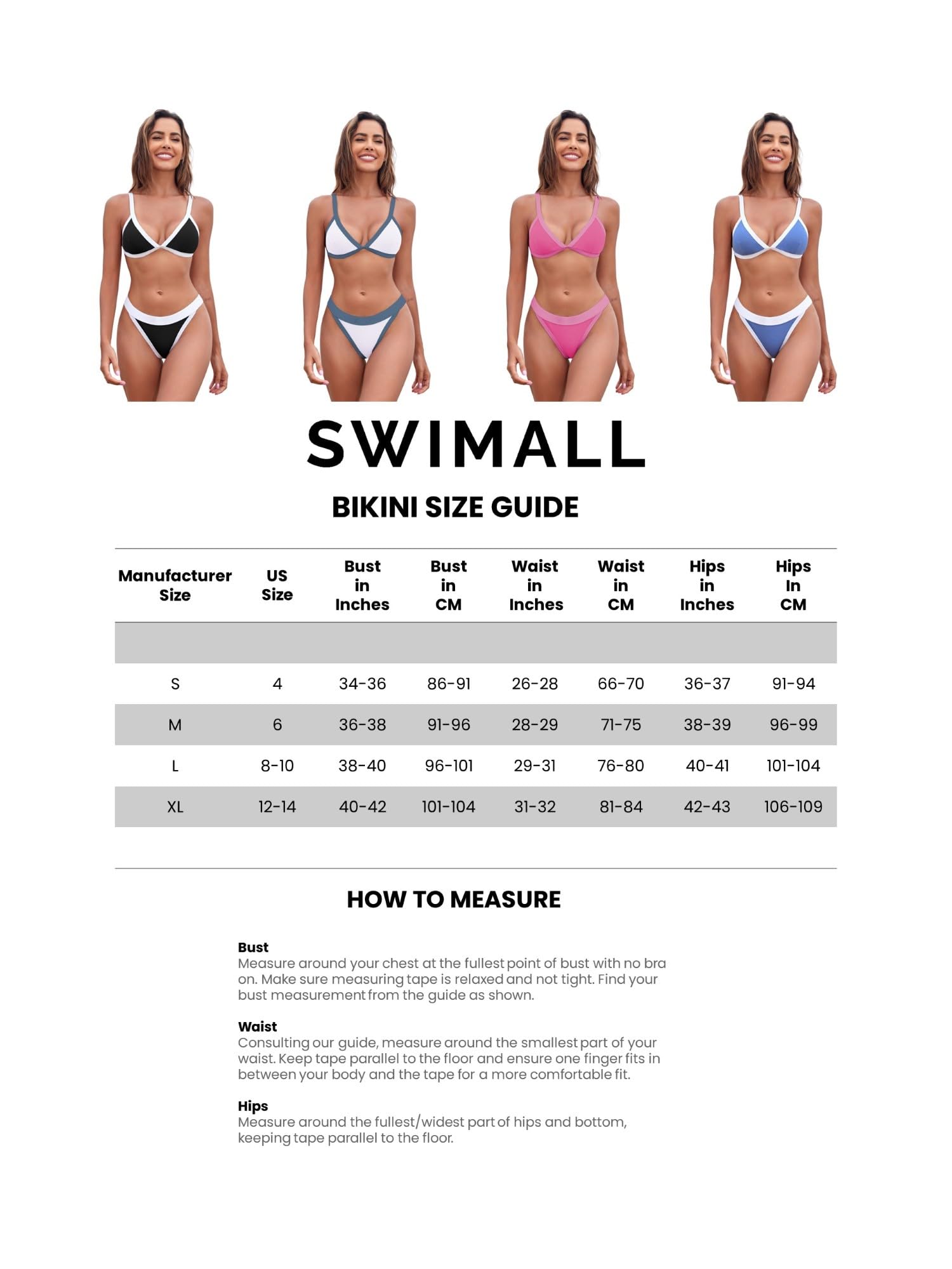 swimall Women's Triangle Bikini Set Sexy Brazilian Two Piece Swimsuit Cute Bathing Suit
