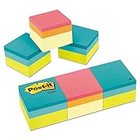 Post-it 20513PK Mini Cubes, 2 x 2, Canary Yellow/Green Wave, 400-Sheet, 3/Pack