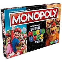 Monopoly : Super Mario Bros. Movie Edition, Board Game for Kids, Includes Bowser Pawn