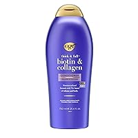 OGX Thick & Full + Biotin & Collagen Volumizing Conditioner, Nutrient-Infused Conditioner + Vitamin B7 Biotin Gives Hair Volume & Body for 72+ Hours, Sulfate-Free Surfactants, 25.4 fl. oz