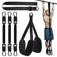 Pull Up Assistance Bands, Heavy Duty Resistance Band for Pull Up Assist, Adjustable Weight/Size with Fabric Feet/Knee Rest, Bands for Pull Up Assist for Strength Training, Patented Pull Up Assist Band