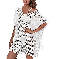 Swimsuit Coverup Skirt Plus Size Bathing Suit Cover Up For Women 3X Bathing Suit Cover Ups Sexy Neck See Throu