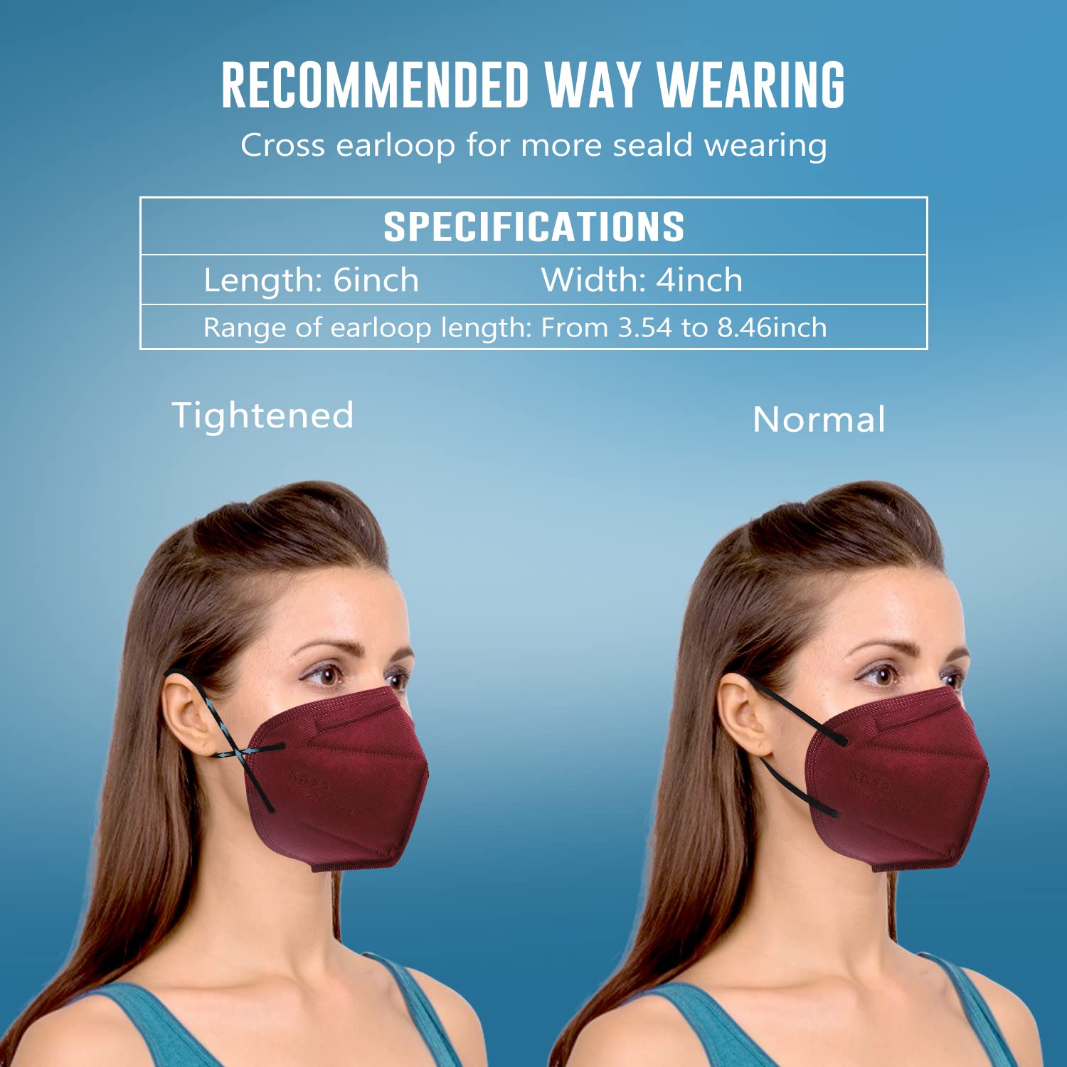 WWDOLL KN95 Face Mask 50 PCs, Multiple Colour 5 Layers KN95 Masks, Disposable Respirator Protection Mask for Men and Women(Pink, Blue, Grey, Red, Purple)