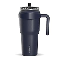 Hydrapeak Roadster 40 oz Tumbler with Handle and Straw Lid, Convenient 2 in 1 Lid, Tumbler Lid Straw, 40oz Tumbler With Handle (Navy)