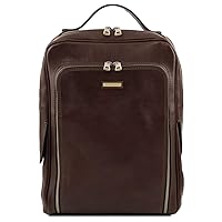 Tuscany Leather Bangkok Leather laptop backpack Dark Brown