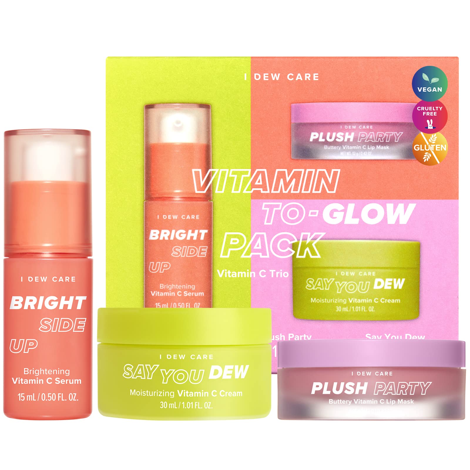 I DEW CARE Vitamin To Glow Pack + Glow-Key Eye Cream Bundle