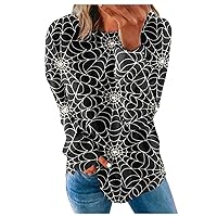 Women Vintage Crewneck Sweatshirts Long Sleeve Relaxed Fit Pullover Stylish Graphic Tunic Tops Fall Daily Clothes