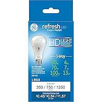 Lighting 96763 GE LED 3-Way Light Bulb, 1-Pack, Refresh HD
