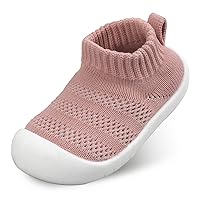 Baby Boy Girl Sneakers Toddler Infant First Walking Shoes Non-Skid Indoor Baby Sneakers Soft Sole Non Slip Cotton Mesh Breathable Lightweight Baby Shoes