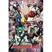 One Punch Man Poster Group Saitama Manga Comic Aesthetic Picture Photograph Japanese Weeb Fan Birthday Gift Collage Characters Cool Wall Decor Art Print Poster 12x18