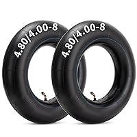 Heavy Duty 4.80-8/4.00-8 Inch Replacement Tire Inner Tube, 4.80/4.00-8 Innertube with TR87 Angled Valve for Wheelbarrows, Mowers, wagons and More for 4.80-8 4.00-8 480/400-8 Tires Pack of 2