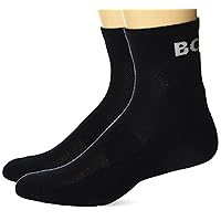 BOSS Men's 2-Pair Bold Logo Cotton Ankle Socks