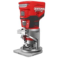 CRAFTSMAN V20 Router Tool, Cordless, Variable Speed, Plunge Router with Depth Adjustment, Bare Tool Only (CMCW400B)