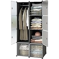 Assemble Wardrobe Bedroom Assembly Portable Wardrobe Cube Wardrobe Storage Organizer Assembly Quick and Easy Strong and Durable Combined Closet