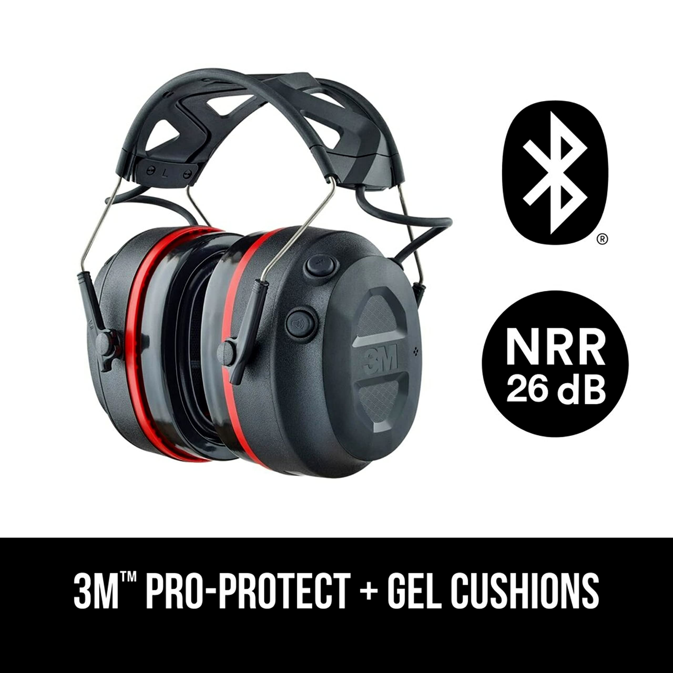 3M Safety Bundle: Pro-Protect Hearing Protector with Bluetooth Technology + 10-Pack Cool Flow Valve N95 Respirator 8511 + 1-Pair Safety Eyewear