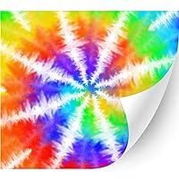 Pride Rainbow Patterned Adhesive Vinyl (Bright Rainbow Tie Dye, 11