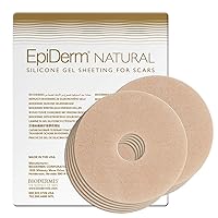 Epi-Derm Silicone Gel Sheet for Scars, Ideal for Areola Reconstruction and Breast Augmentation Surgery, Can be Cut to Size, Breast Reduction Scar Care - 5 Pairs, Natural