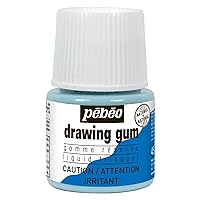 Pebeo Easy Peel Liquid Latex Masking Fluid - Drawing Gum - Dries Quickly - For Ink - Watercolor - Gouache Painting & Illustration - Fine Arts & Crafts Supplies - 45ml Bottle