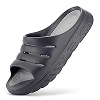 FitVille Men's Recovery Slide Sandals ArchMax Cushioned Athletic Sandals for All Day Comfort