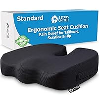 5 STARS UNITED Seat Cushion for Desk Chair - Tailbone, Coccyx Sciatica Pain Relief - Office Chair Cushions - Wheelchair Cushions - Car Seat Cushions - Pressure Relief Lifting Cushions