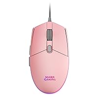 MARSGAMING Gaming MMGP Pink Gaming Mouse RGB Flow Non-Slip Mac Windows Linux Black