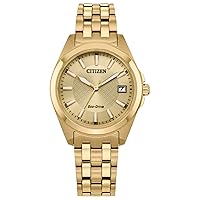 Citizen Ladies' Eco-Drive Classic Peyten Watch in Gold-Tone Stainless Steel, Champagne Dial