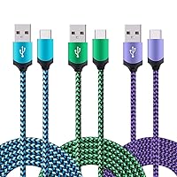 USB Type C Cable, 3Pcs 6ft Phone Charger Charging Cord Compatible for Samsung Galaxy A14 A23 A22 A53 5G A73 A33 A52 A42 A32 A13 5G A20 A12 A03s, S23 S22 S21 Ultra S20 FE S10 S10e S9 S8 Note 20 10 9 8