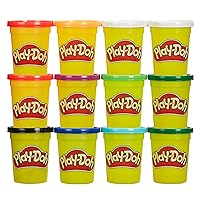 Play Doh Bulk Jewel Colors 12-Pack of Non-Toxic Modeling Compound, 4-Ounce Cans, Kids Easter Basket Stuffers or Crafts