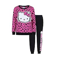 Hello Kitty Girls Long Sleeve Sweatshirt and Pants Set for Infants, Toddlers, and Big Girls