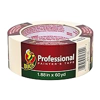 Duck Brand Professional Painter's Tape, 1.88 Inches by 60 Yards, Beige, Single Roll (1361966)