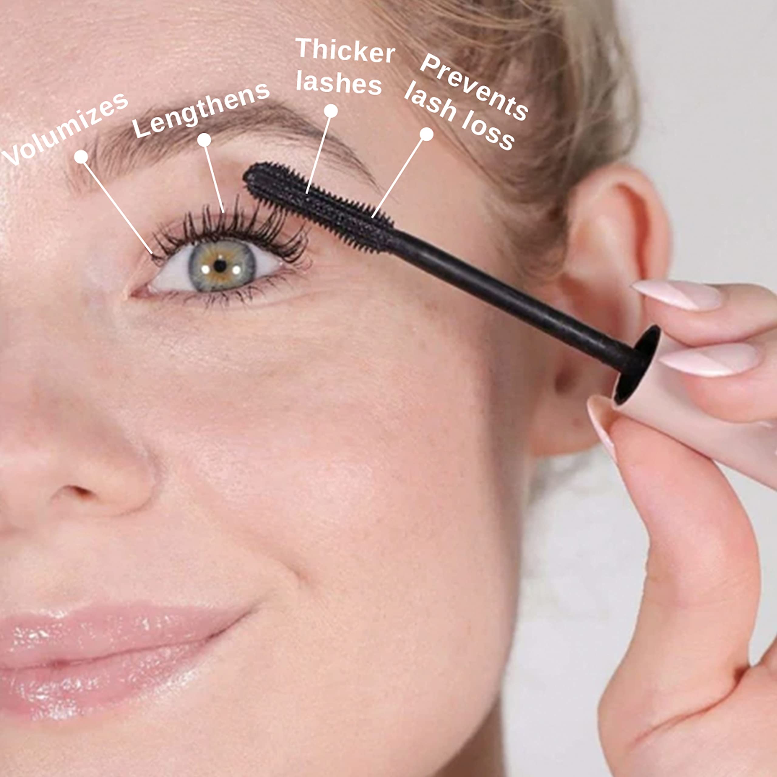 Lash Serum - Mascara | WANDER BEAUTY UPGRADED LASHES | Mascara Black Volume and Length, Lash Growth Serum, Vegan Black Mascara, Waterproof, Ideal for Sensitive Eyes. Volumizing & Lengthening Mascara.