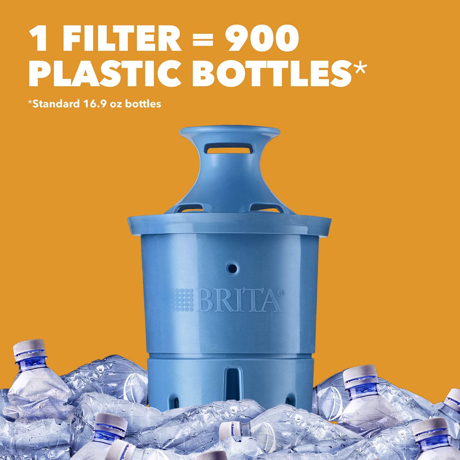 Brita Wave Large 10-Cup Water Filter Pitcher with 2 Longlast+ Filters- Blue