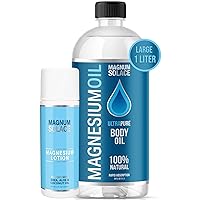 Magnesium Oil for Muscle Recovery Bath Soak and Foot Soak & Magnesium Lotion - Alternative to Magnesium Bath Flakes or Epsom Salts (2 Pack Bundle)