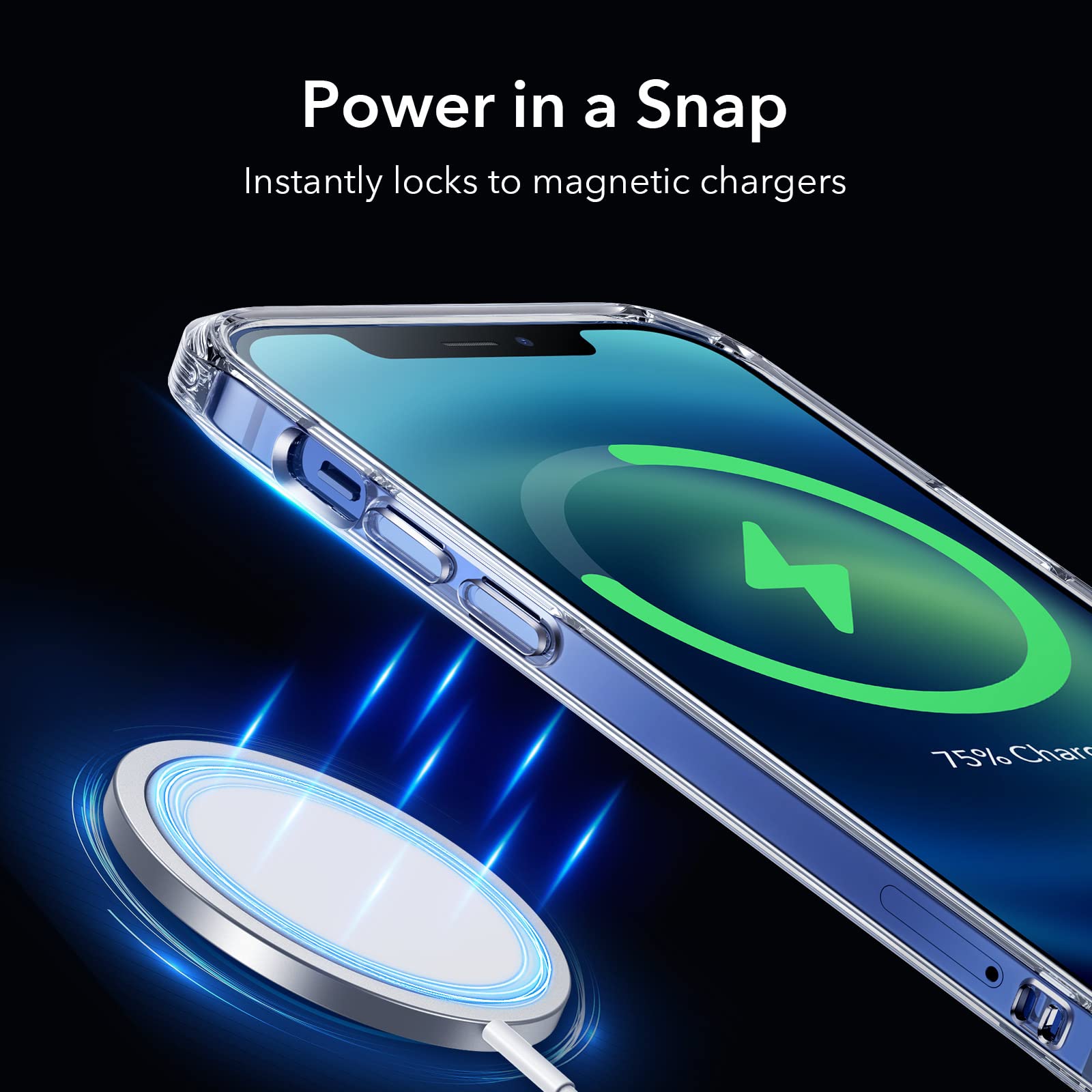 ESR Case Compatible with iPhone 12/12 Pro (2020), Magnetic Case Compatible with MagSafe and Wireless Charging, HD Clear Hybrid Case, Anti-Scratch, Anti-Slip, Transparent