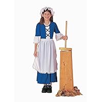 Rubies Child's Forum Colonial Girl Costume Dress, Medium, Blue/White