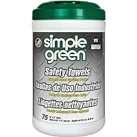 Simple Green Sunshine Makers 13351 Safety Towels, 10 x 11 3/4, 75/Canister