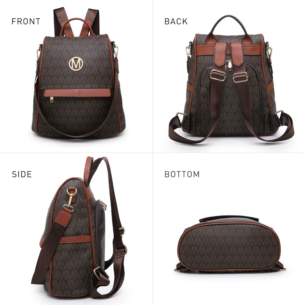 Mua MKP Women Fashion Backpack Purse Multi Pockets Signature Anti-Theft  Rucksack Travel School Shoulder Bag Handbag Wristlet trên Amazon Mỹ chính  hãng 2023 | Fado