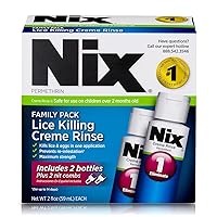 Nix Ultra Superlice 4 Fl Oz Shampoo & Comb Extra Strength 2 Fl Oz Creme Rinse Family Pack with 2 Combs