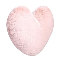 Amazon Basics Kids Decorative Pillow, Peony Pink Heart, 10.5 in x 4 in