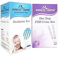Easy@Home 25 Ovulation Test Strips& 10 FSH Menopause Test