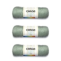 Caron Simply Soft Woodland Heather Yarn - 3 Pack of 141g/5oz - Acrylic - 4 Medium (Worsted) - 250 Yards - Knitting, Crocheting & Crafts
