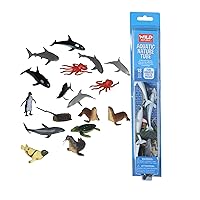 Wild Republic Aquatic Animals, Toy Figures, Tube Animals, Kids Gifts, Ocean theme Party Supplies, Sea Creatures, 18-Piece Collection