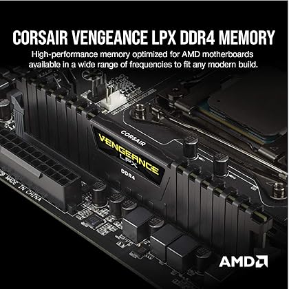 Corsair Vengeance LPX 16GB (2x8GB) DDR4 DRAM 3000MHz C15 Desktop Memory Kit - Black (CMK16GX4M2B3000C15)